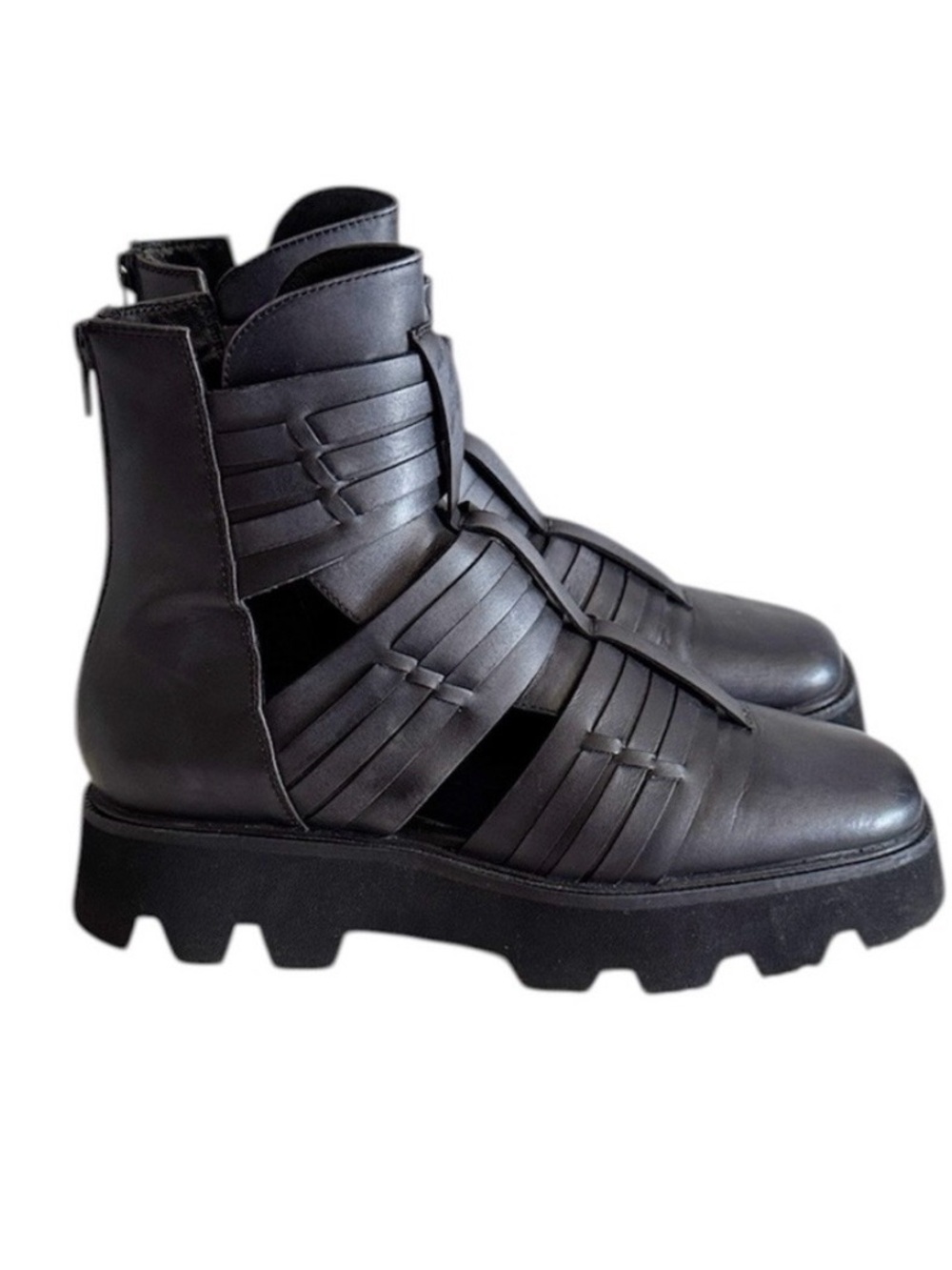 Free People Hydra Huarache black leather boots 39 8.5 9